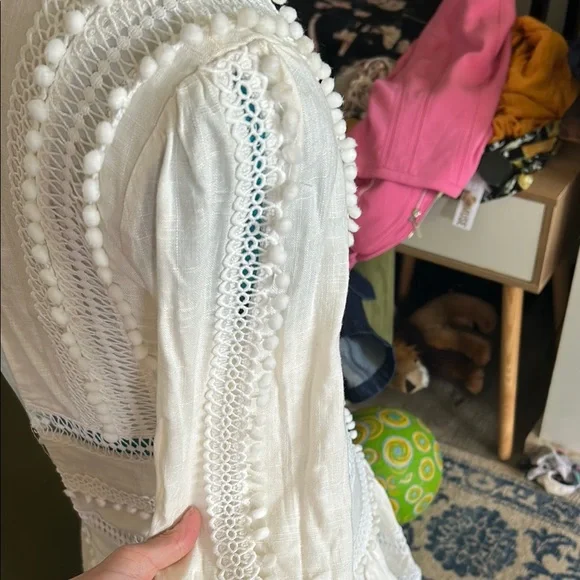 Zimmermann Style Long Sleeve Romantic Boho Lace Mini Dress Size XS/S - Picture 8 of 8